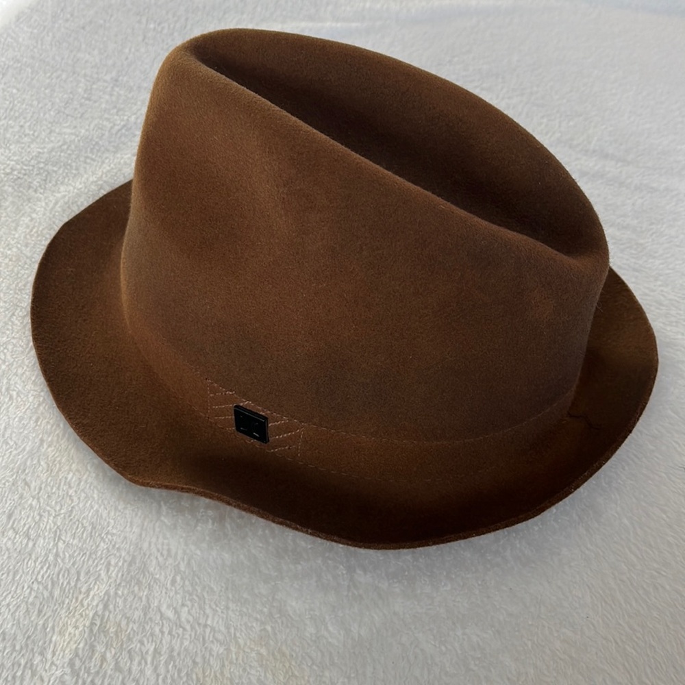 Chocolate Brown 100% Wool Trilby